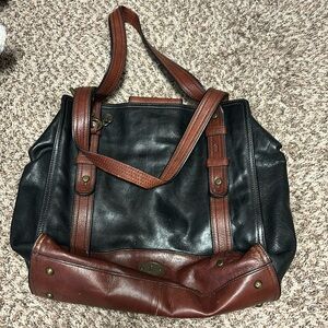 Fossil Leather Tote Bag